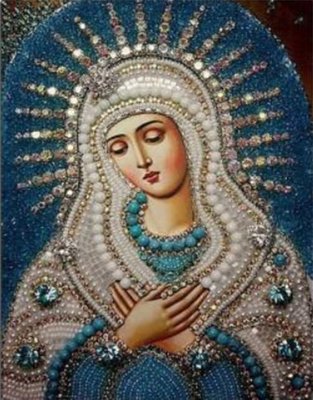 Алмазна мозаїка Діва Марія 30*40 см без рамки 40 * 8 * 5 см (H8094) H8094 фото