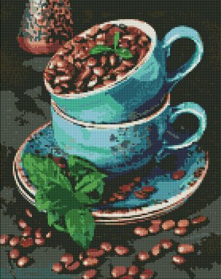 Алмазная мозаика Ароматные кофейные зерна 40х50 Идейка (AMO7486) AMO7486 фото