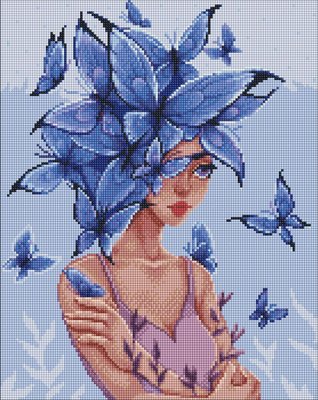 Алмазна мозаїка Думки-метелики з голограмними стразами lien_illustration 40х50 Ідейка (AMO7657) AMO7657 фото