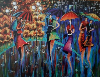 Алмазна мозаїка флуоресцентна Яскраві парасольки 30 * 40см без рамки, в кор. 42 * 6,5 * 4см (AG0011) AG0011 фото