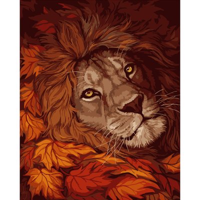 Картина за номерами Осінній лев розміром 40х50 см Strateg (DY201) DY201р фото