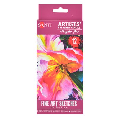 Набор художественных цветных карандашей Santi Highly Pro 12 шт код: 742389 742389 фото