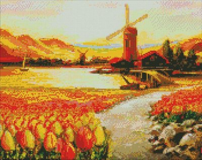 Алмазна мозаїка У долині тюльпанів BOND Tetiana Идейка 40х50 (AMO7649) AMO7649 фото