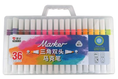Набір скетч-маркерів 36 шт. для малювання двосторонніх Aihao sketchmarker код: PM515-36 AH-PM515-36 фото