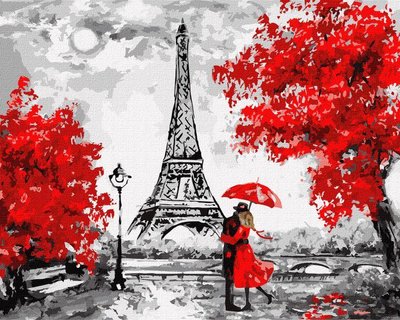 Картина за номерами Дощовий Париж 40х50 Ідейка (KHO4819) KHO4819 фото