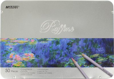 Набор цветных карандашей Marco Raffine 50 шт в металлическом пенале (7100-50TN) 7100-50TN фото