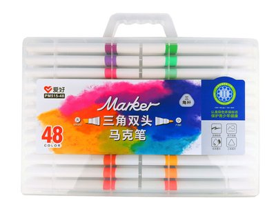 Набор скетч-маркеров 48 шт. для рисования двусторонних Aihao sketchmarker код: PM515-48 AH-PM515-48 фото
