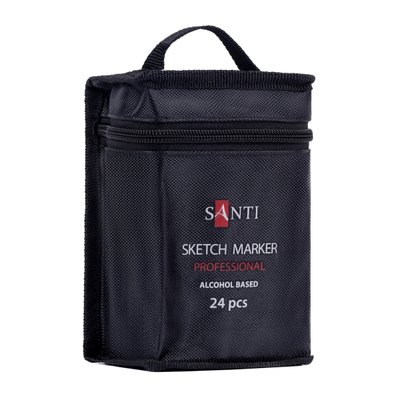 Набір скетч-маркерів SANTI Professional в сумці на спиртовій основі 24 шт (390598) 390598 фото
