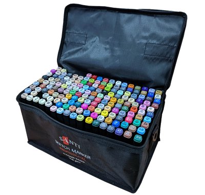 Набір скетч-маркерів 160 шт SANTI Professional в сумці на спиртовій основі (390626) 390626 фото
