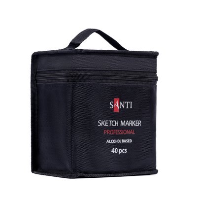 Набір скетч-маркерів SANTI Professional в сумці на спиртовій основі 40 шт (390599) 390599 фото