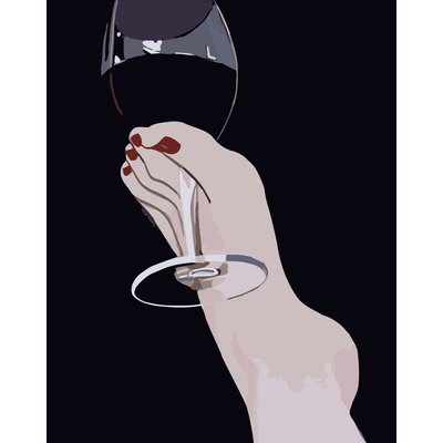 Картина за номерами Розслаблення з вином розміром 40х50 см Strateg (DY251) DY251 фото