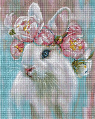 Алмазна мозаїка Білосніжний кролик 50х40 Ідейка (AMO7531) AMO7531 фото