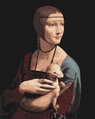 Картина по номерам Дама с горностаем Леонардо да Винчи 40*50см в термопакете ТМ Идейка Украина (KHO4818) KHO4818 фото