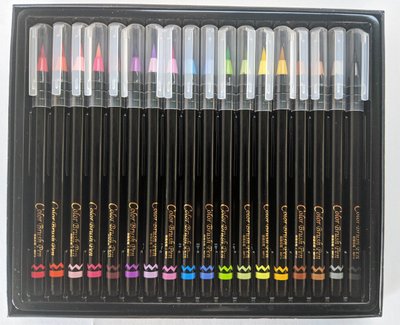 Набір акварельних маркерів з пензликом 18 шт. для малювання Aihao Brushpen (WB910-18) WB910-18 фото