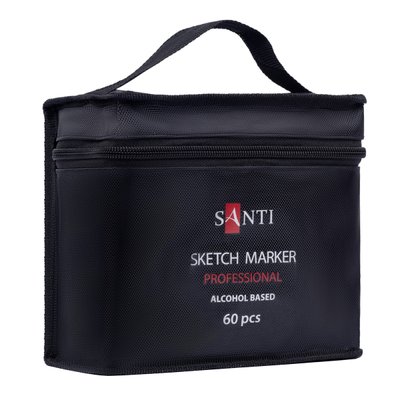 Набір скетч-маркерів SANTI Professional в сумці на спиртовій основі 60 шт (390600) 390600 фото
