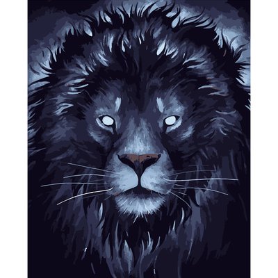 Картина за номерами Темний лев розміром 40х50 см Strateg (DY196) DY196 фото