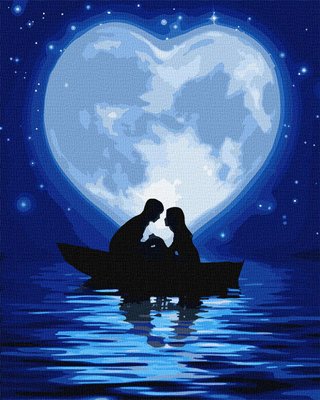 Картина за номерами Поцілунок під місяцем Ідейка 40х50 (KHO4844) KHO4844 фото