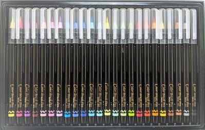 Набір акварельних маркерів з пензликом 24 шт. для малювання Aihao Brushpen (WB910-24) WB910-24 фото