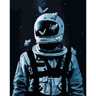 Картина за номерами Космонавт розміром 40х50 см Strateg (SY6772) SY6772 фото