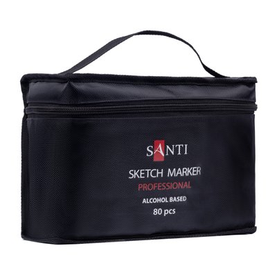 Набір скетч-маркерів SANTI Professional в сумці на спиртовій основі 80 шт (390601) 390601 фото