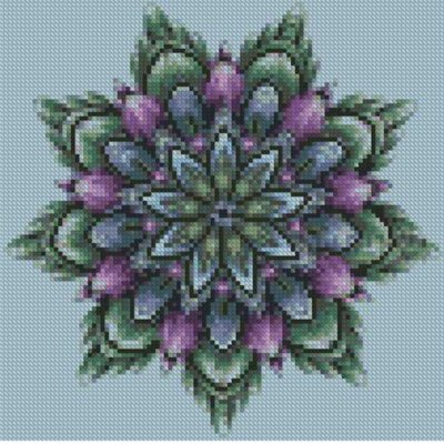 Алмазна мозаїка Квітковий візерунок розміром 30х30 см Strateg (CA-0063) CA-0063 фото