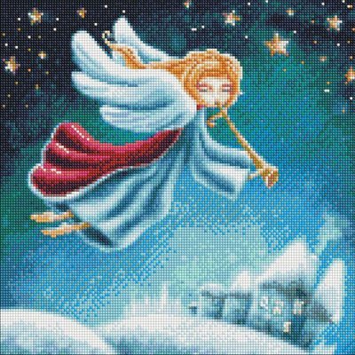 Алмазна мозаїка Різдвяний ангел 40х40 Идейка (AMO7318) AMO7318 фото