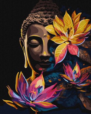 Картина за номерами Бронзовий Будда з фарбами металік 40x50 Идейка (KHO5103) KHO5103 фото