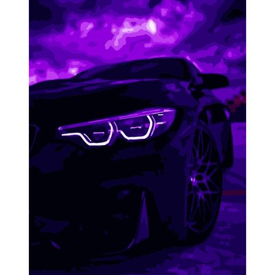 Картина за номерами Фара у фіолетовому світлі розміром 40х50 см Strateg (DY280) DY280 фото