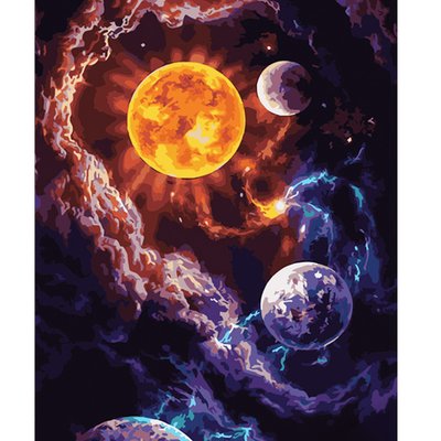 Картина за номерами Сонячна система розміром 40х50 см Strateg (GS579) GS579р фото