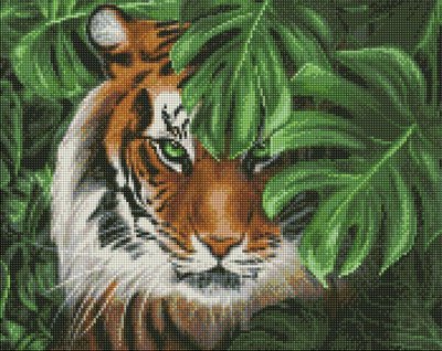 Алмазна мозаїка Амурський тигр khutorna_art 40х50 Ідейка (AMO7586) AMO7586 фото