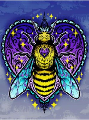 Алмазна мозаїка флуоресцентна Золота бджола 30 * 40см без рамки, в кор. 42 * 6,5 * 4см (AG0001) AG0001 фото