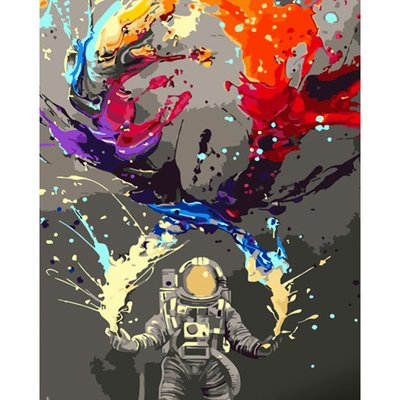 Картина за номерами Астронавт з фарбами розміром 40х50 см Strateg (GS649) GS649 фото