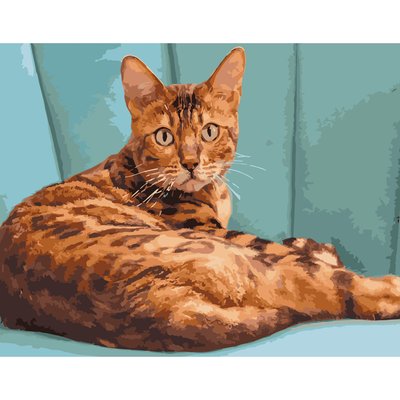 Картина за номерами Леопардова кішка розміром 40х50 см Strateg (GS252) GS252 фото