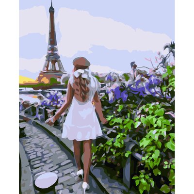 Картина за номерами Прогулянка Парижем розміром 30х40 см Strateg (SS-6561) SS-6561 фото