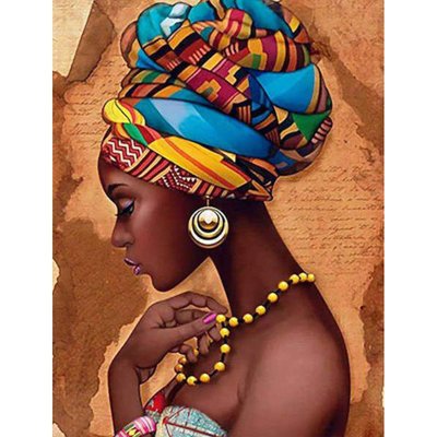 Алмазна мозаїка Африканська краса 40 * 50см на підрамнику Santi (954092) 954092 фото