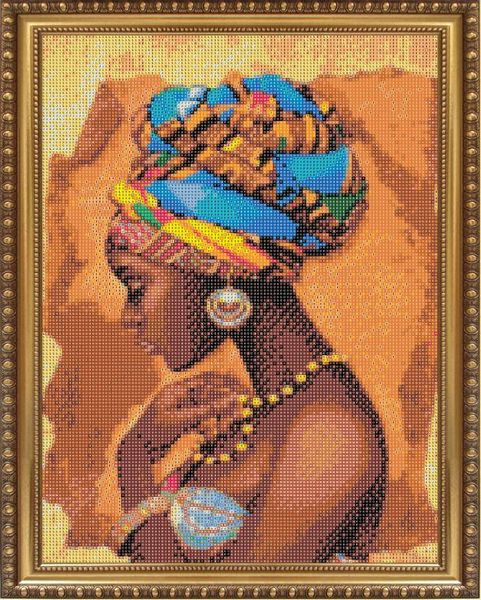 Алмазна мозаїка Африканська краса 40 * 50см на підрамнику Santi (954092) 954092 фото