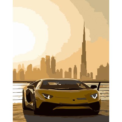 Картина за номерами Авто в Дубаї розміром 40х50 см Strateg (DY239) DY239 фото