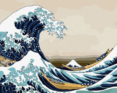 Картина по номерам Большая волна в Канагаве 40х50 Идейка (KHO2756) KHO2756 фото