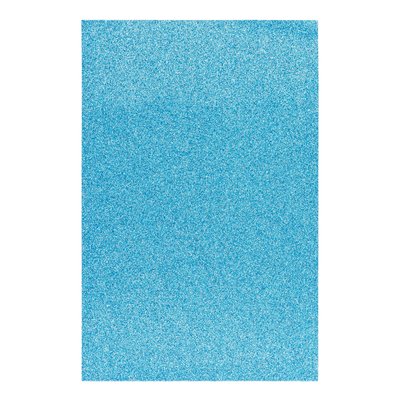 Фоамиран ЕВА блакитний з глітером 200*300 мм товщина 17 мм 10 листів код: 742672 742672 фото