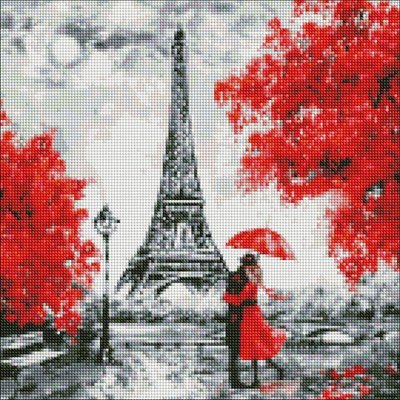 Алмазная мозаика на подрамнике Дождливый Париж 40х40 (AMO7186) AMO7186 фото