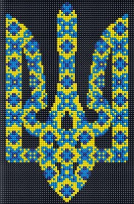 Алмазна мозаїка без підрамника Символ України з голограмними стразами (AB) Mariia Davydova Идейка 20х30 (AMC7689) AMC7689 фото