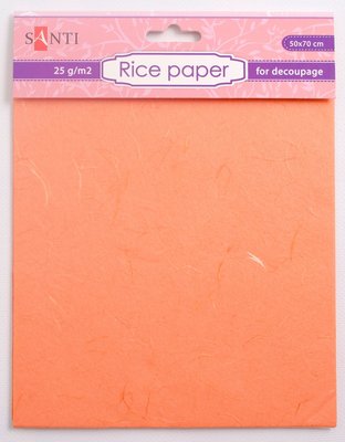 Рисовая бумага оранжевая 50*70 см код: 952713 952713 фото
