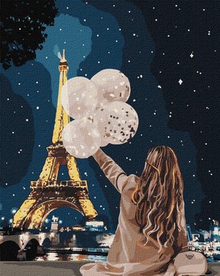 Картина за номерами Незабутній вечір у Парижі 40х50 Ідейка ( KHO4763) KHO4763 фото