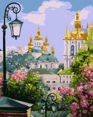 Картина за номерами Київ золотоверхий навесні ©Kateryna Lisova 18х18 (KHO3629) KHO3629 фото