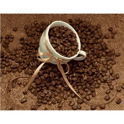 Картина за номерами ПРЕМІУМ Зернятка кави розміром 40х50 см Strateg (GS019) GS019 фото
