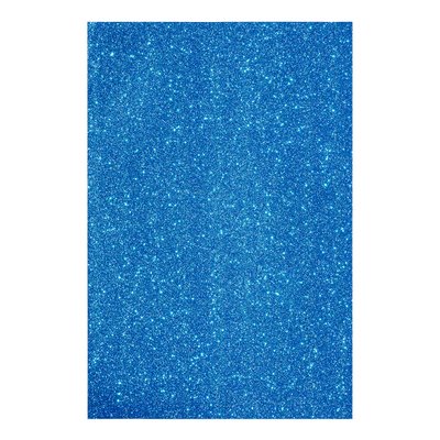 Фоамиран ЭВА ярко-синий с глиттером с клеевым слоем 200*300 мм толщ. 17 мм 10 л. код: 742696 742696 фото