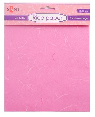 Рисовая бумага розовая 50*70 см код: 952715 952715 фото