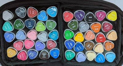 Набір скетч-маркерів Ультра 48 кольорів у фірмовому пеналі Santi sketchmarker 741398 фото