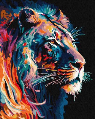 Картина за номерами Граціозний лев з фарбами металік 40x50 Идейка (KHO6517) KHO6517 фото