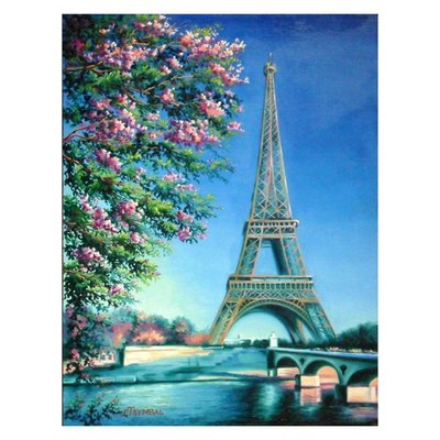 Алмазна мозаїка Весна в Парижі 40 * 50см на підрамнику Santi (954091) 954091 фото